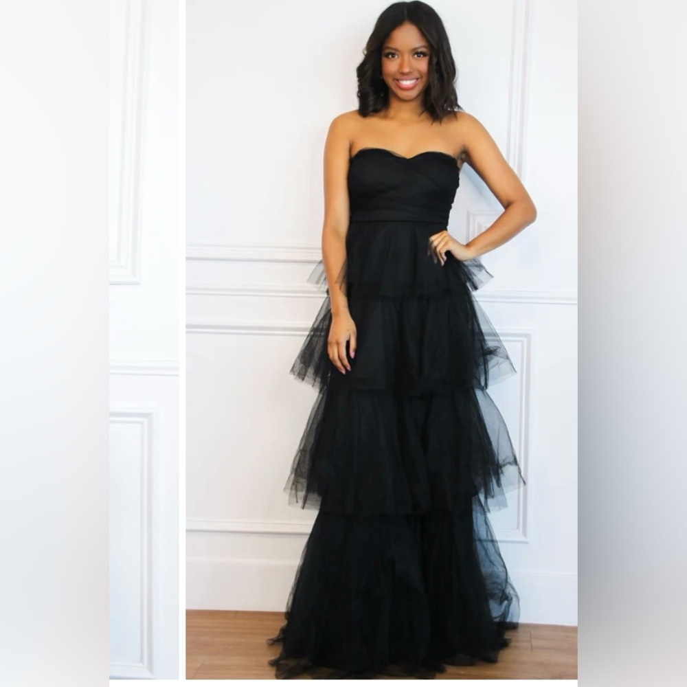 Tiered Tulle Maxi Dress